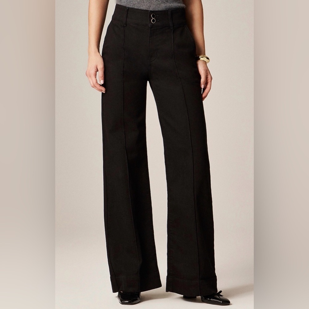 NWT J.Crew Denim trouser jean with stacked buttons size 27